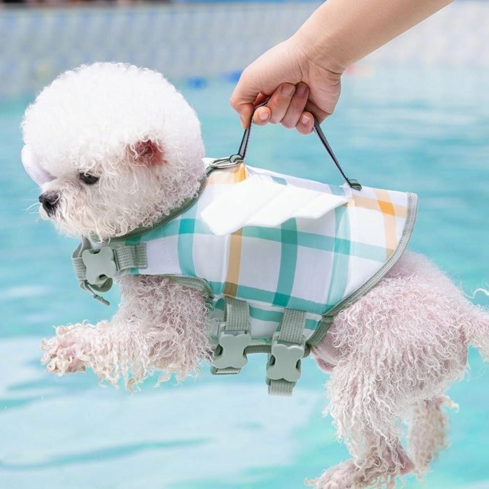 Bee/Dinosaur Shape Dog Life Jacket Adjustable Pet Swim Vest Practical Dog Swimsuit Beach Surfing