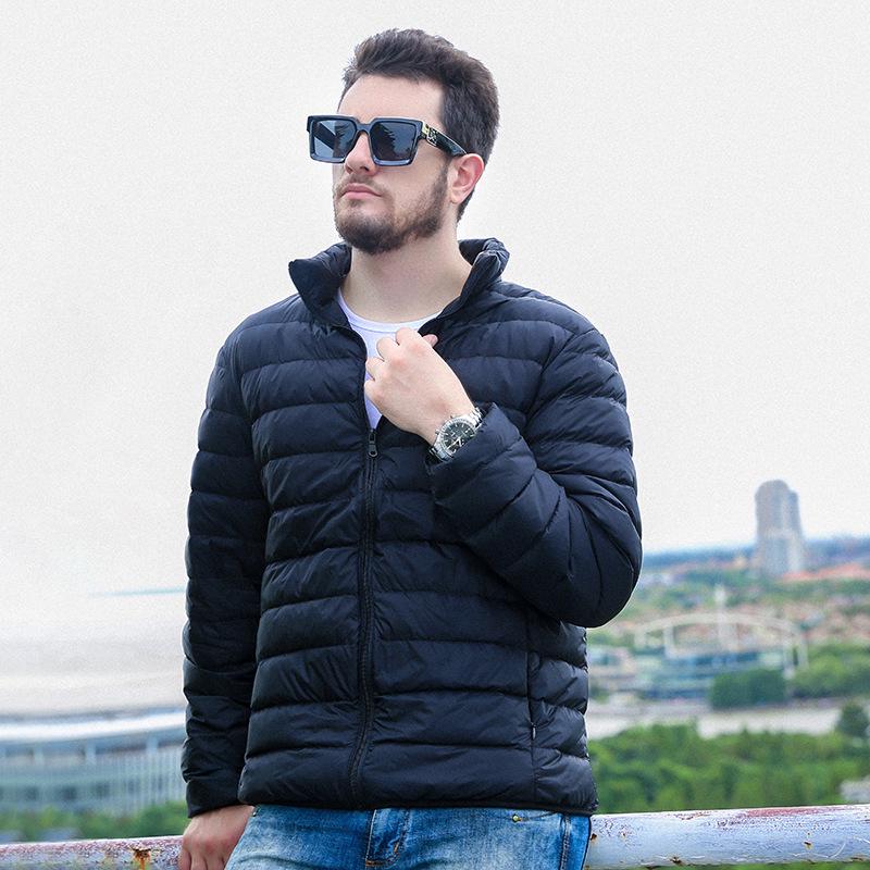 Men's 2024 Ultra-Light Down Jacket: Short, Hooded, Plus Size, Cold-Proof, Warm Autumn/Winter Outerwear for Young and Mid-Age Men