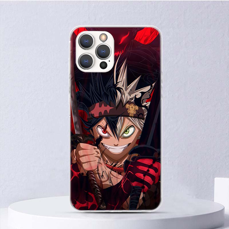 Black Clover Asta Anime Soft Case For iPhone 11 12 13 Mini 14 Pro Max Apple Phone Cover X XS XR SE 7 Plus 8 + 6 6S 5S Funda Coqu