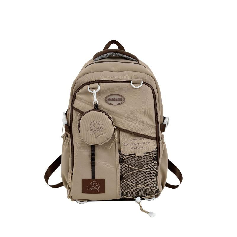 College Style Schoolbag Female Junior High School Student Large Capacity High School Campus Backpack Couple High Value Versatile Backpack