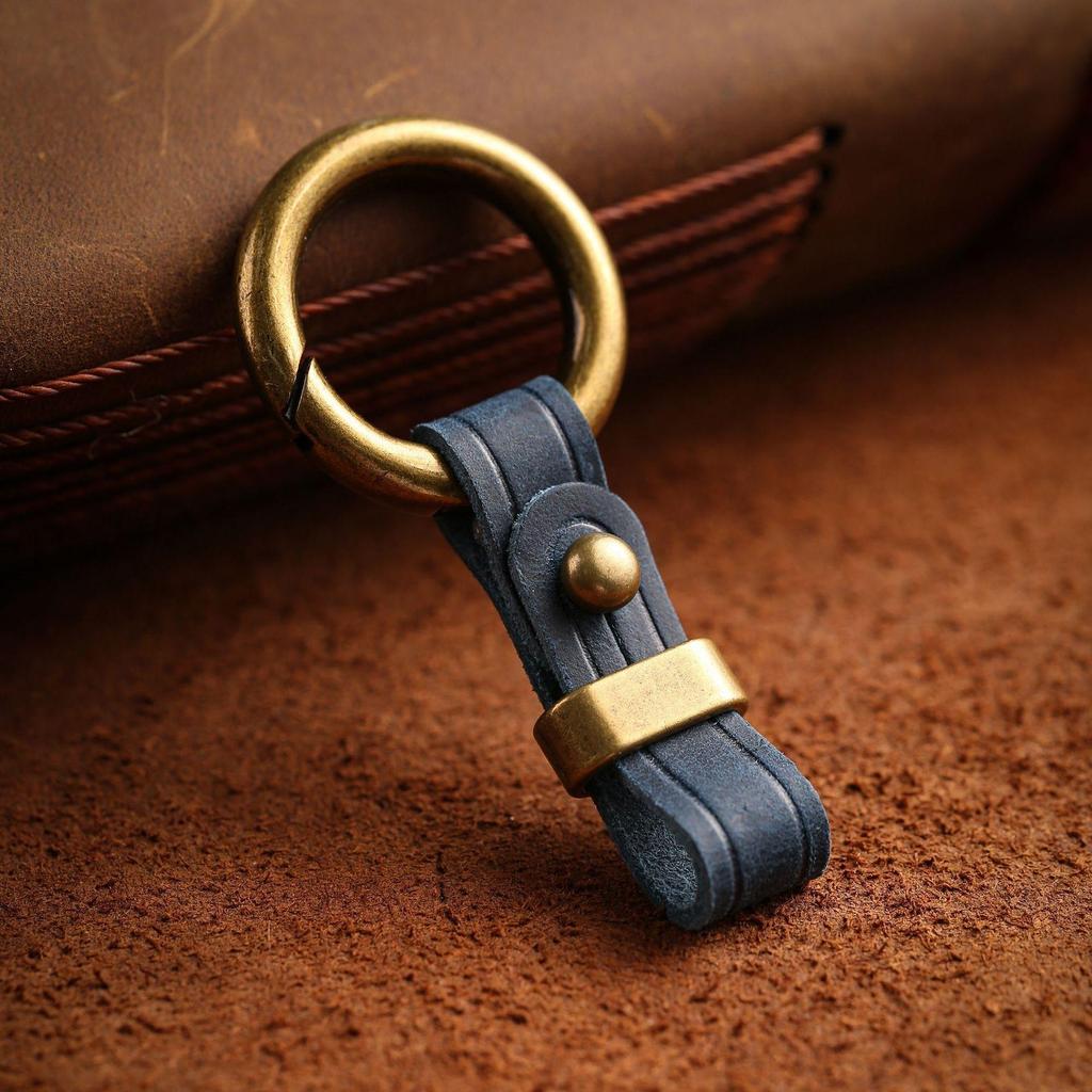Genuine Leather Car Key Holder Metal Keychain EDC Smart Wallet Belt Hanging Keys Ring Small Gifts Man Keys Organizer