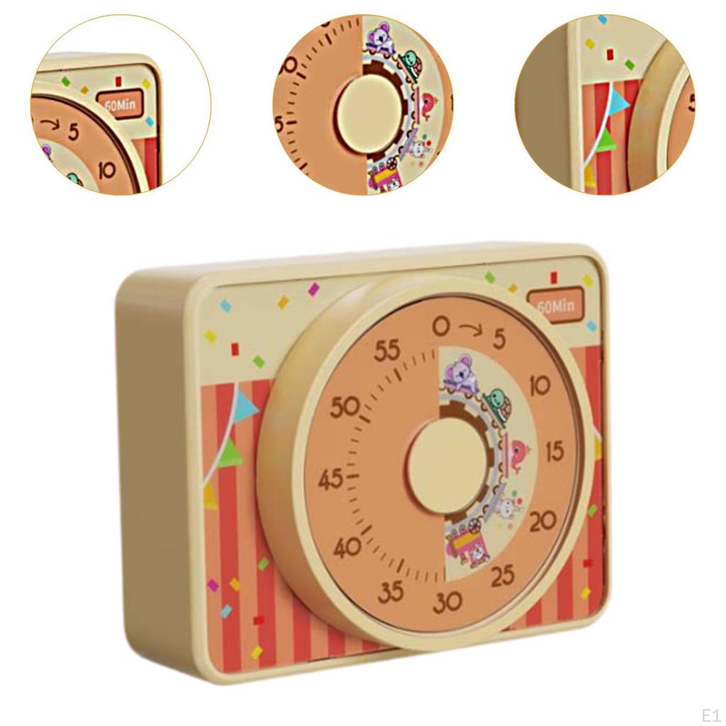 Visual Timer 60 Minute Convenient Silent Essential Decorative Desktop for Kids Cooking