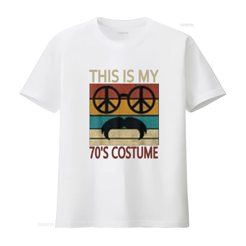 This Is My 70s Costume 70 Styles Men s Disco 1970s Outfit T Shirt Black 2X Large vintage Washed Stylish Versatile homme Soft