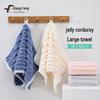 Xiangfeng Extra Large Coral Fleece Corduroy Towel - Soft, Absorbent, Skin-Friendly Striped Washcloth