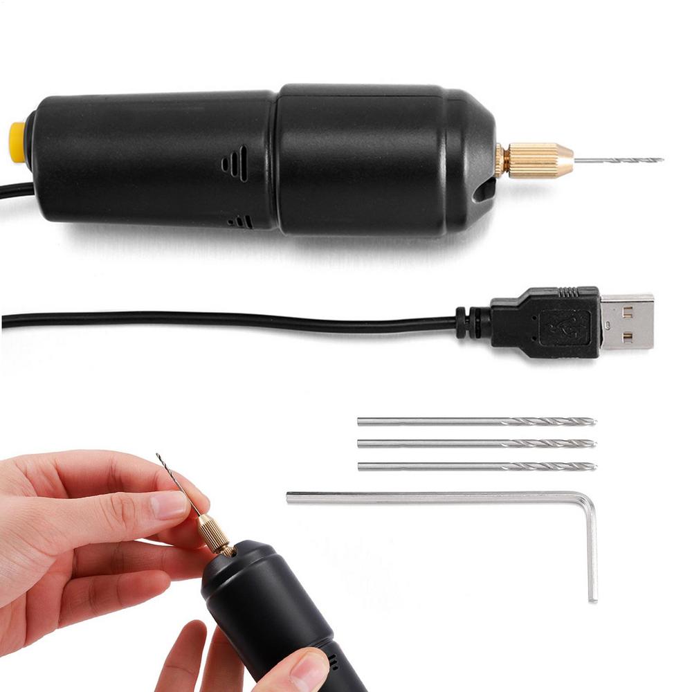 Small Drill For Crafts Electric Drill Bit Rechargeable Portable Drill USB Handheld Drill Electric Handheld Drill For Crafts