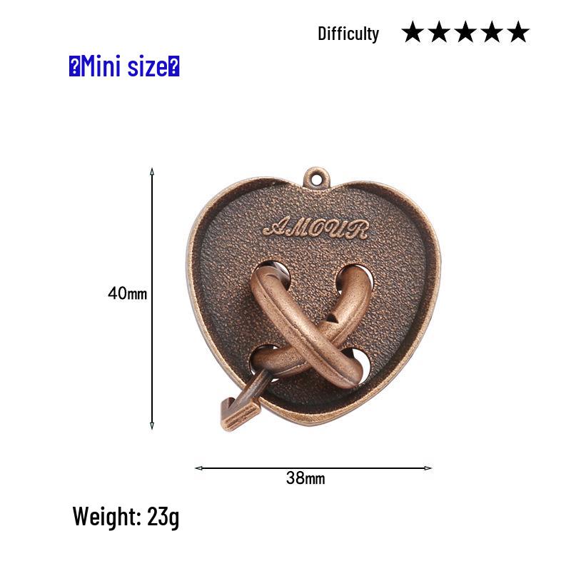 Intelligence Puzzle Zinc Alloy Disentanglement Rings - Unlock Nine Linked Rings Kongming Luban Lock Educational Toy