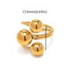 All-Match Irregular Planet Ring Light Luxury Finger Opening Ring Metal Ball Ring  Girlfriend
