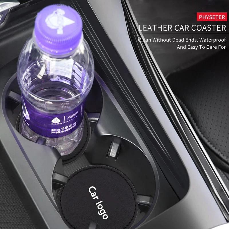 Car Sticker Tesla 2Pcs Car Non Slip Water Cup Pad For Tesla Model 3 Model Y ModelS ModelX 2017 2018 2019 2020 2021 2022 2023 In