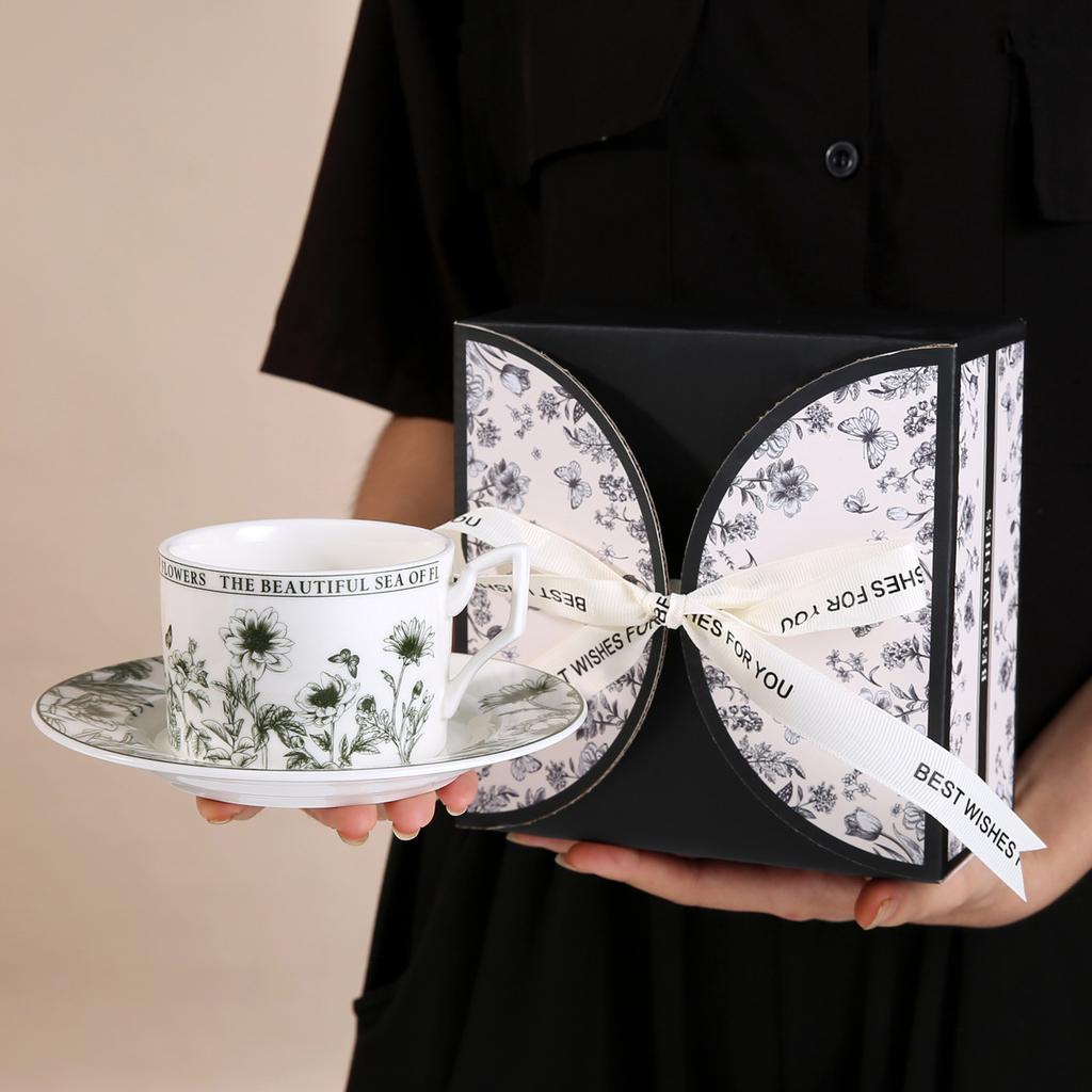 220 ml Retro-Kaffeetasse, Snackschale, Espressotasse, Keramik-Trinkgeschirr, nordische Heimdekoration, Tasse, Urlaubsgeschenkset