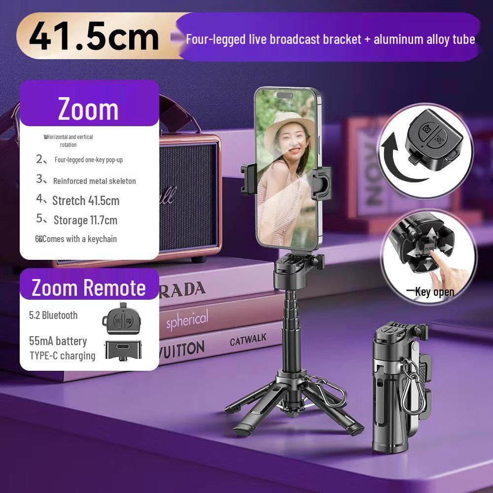 P15 Mini Magnetický Bluetooth Selfie Tyč s Stativem Follow-Me