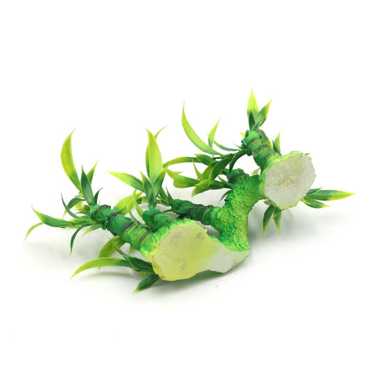 Künstliches Aquarium Dekorativ Aquarien Bambus Pflanzen Simulation Wasserpflanzen Ornament Aquarium Dekoration Zubehör Geschenk