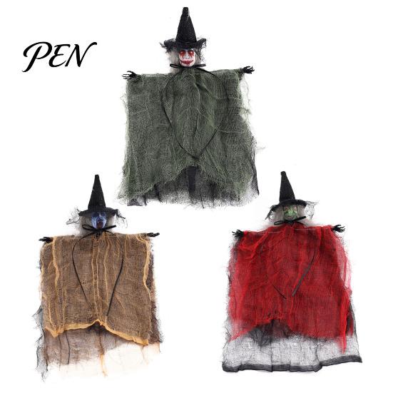 Scary Party Hanging Decor Spooky Witch Halloween Decoration, Ghost Ornament Scene Layout Supplies for Haunted House, Indoor Outdoor Tree Yard