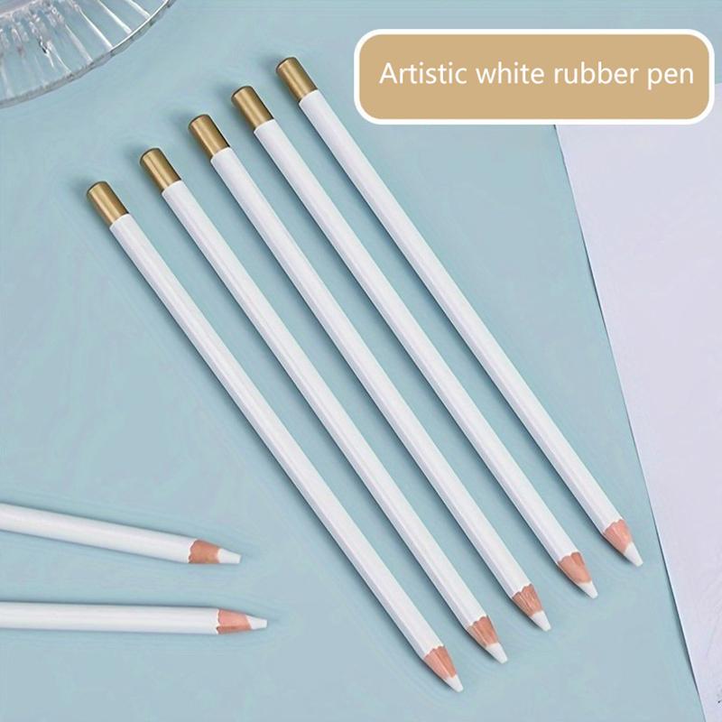 3/6Pcs Rubber Pencil,Highlighter Art Eraser Professional Art Pens For Drawing Sketching Accessories Not Damage Paper Stationery