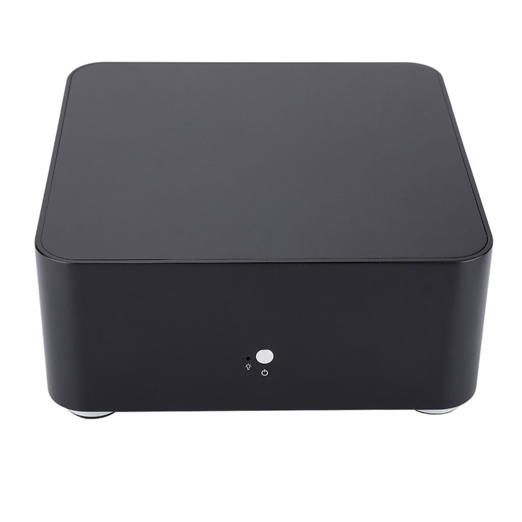 Mini ITX Computer Case Aluminum Alloy HTPC Case Mini PC Computer Case(L80 Black USB2.0)