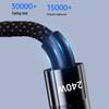 240W Transparent Super Fast Type-C Charging Cable for Huawei, Vivo, Oppo, Honor 6A