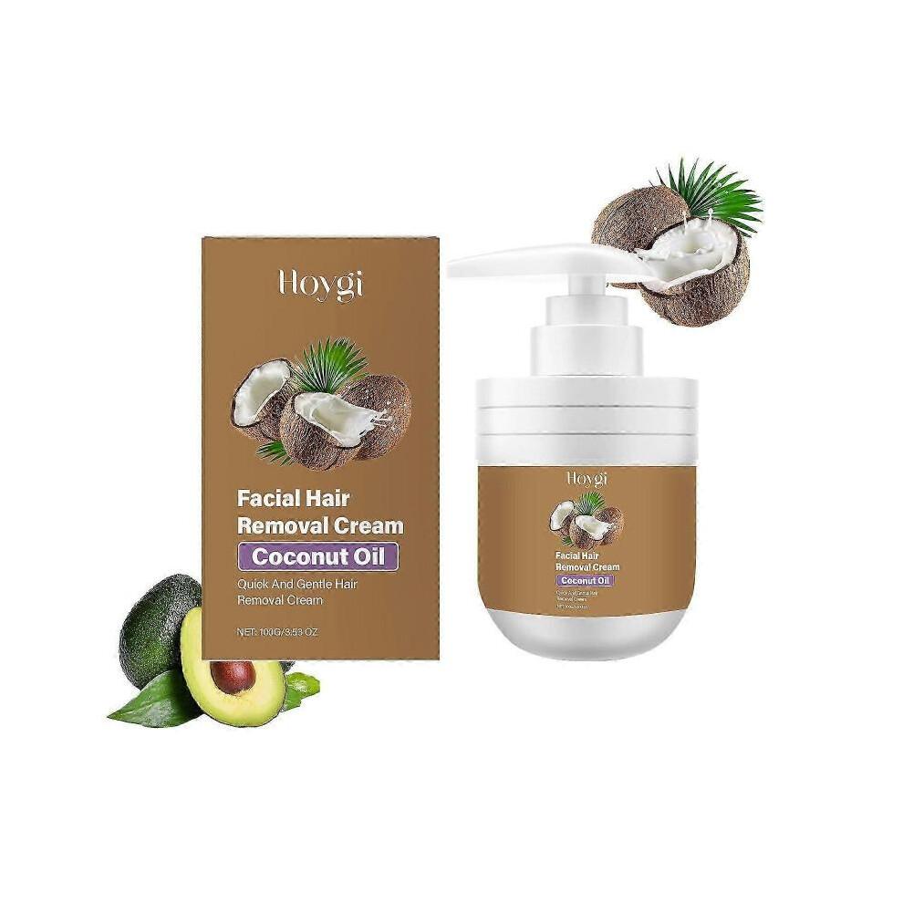 Crème dépilatoire douce pour le visage à la noix de coco Dépilation du visage hommes et femmes lèvres et barbes sont douces et non irritantes