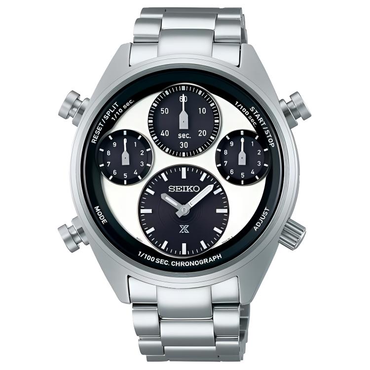 

Seiko 100M Waterproof Automatic Mechanical Movement Stainless Steel Watch 42.5Mm Men watches Gray SFJ001P1 Gray Dial