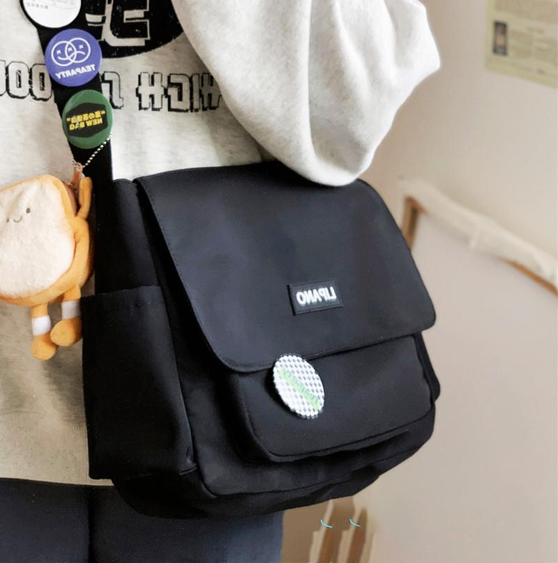 Instagram College Student Crossbody Bag Class Leisure Backpack Single Shoulder Bag Japanese Bag Female Retro Postman Bag Male