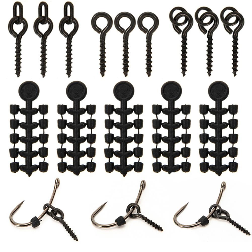 Reliable 50pcs Hook Stops Beads Carp Stopper Set with Boilies Bait Screw Peg