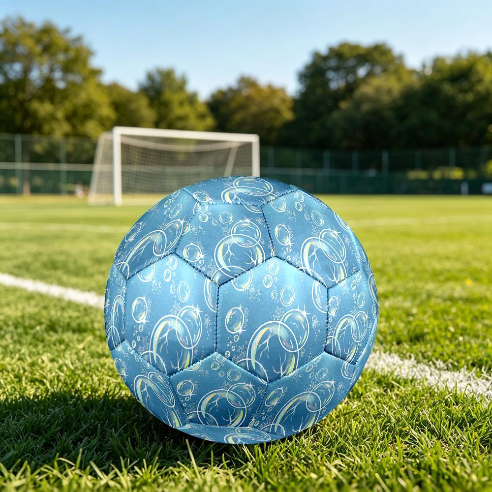 1pc Underwater Bubbles Theme Soccer Ball Football, Size 5, Lightweight PVC, Outdoor Training Soccer Ball,Gift J61419