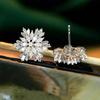 2026 Luxury Snowflake Stud Earrings Full AAA Cubic Zircon Bling Women Ear Accessories Christmas Gift New Trendy Zircon