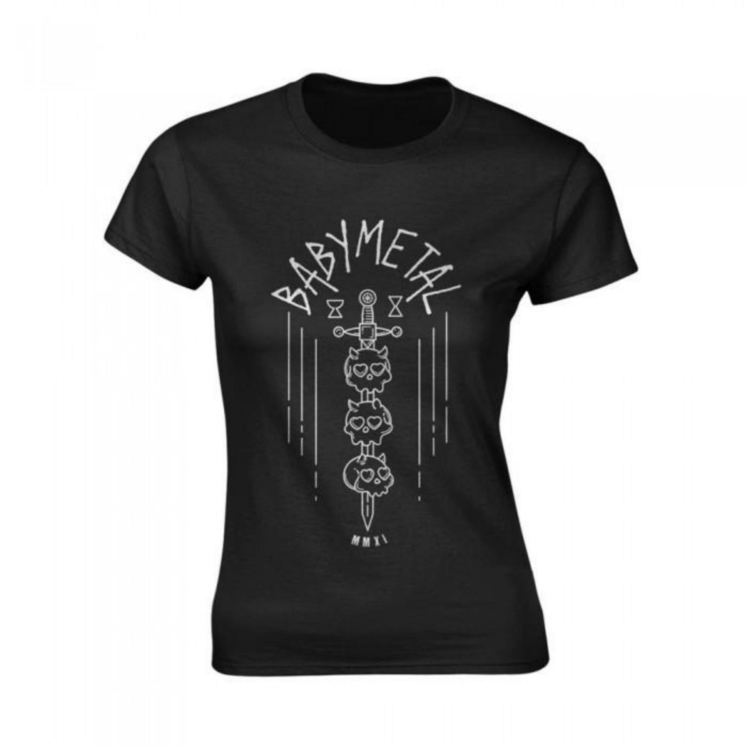 Babymetal Womens_Ladies Skull Sword T-Shirt S