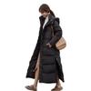 Sulliwayu Bench Cute Hooded Down Long High Perfect for and Size Women's Knee-Length Coat, Winter, Jacket, Outerwear, Coat, Jumper, Fashionable,