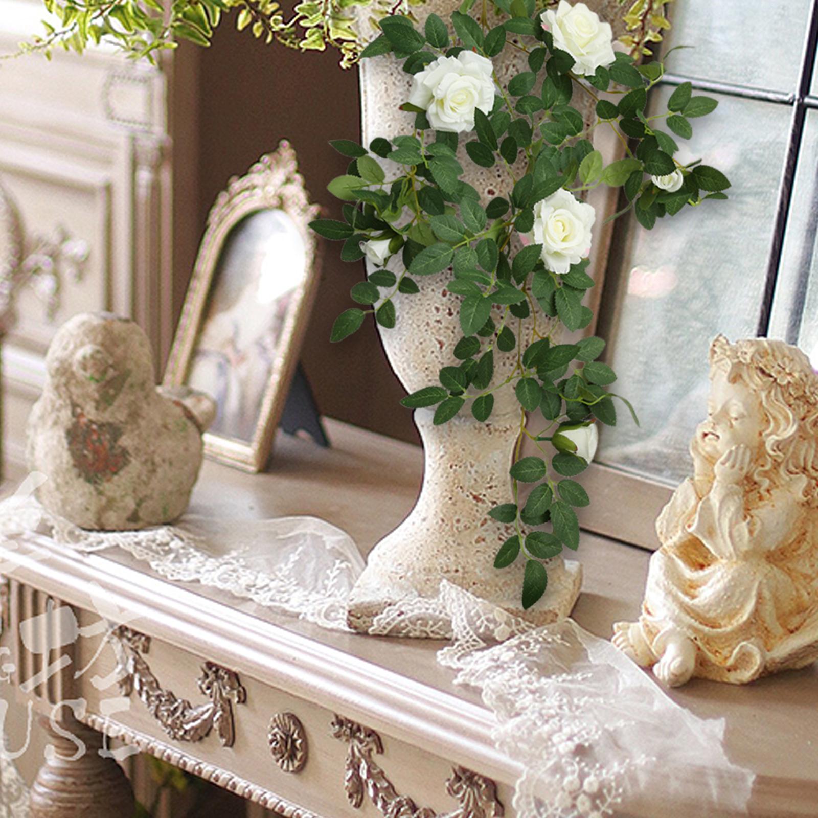 Flower Backdrop Decoration Porch Terrace Garden Balcony Decor Indoor Outdoor Table Setting Wall Wedding Simulation Floral Vine белый