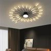 Modern LED Ceiling Lamps Acrylic Sunflower Ceiling Lights Brushed Antique Gold Creative Chandelier Living Dining Room Lighting
