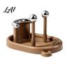 Multifunctional Kitchen Stand Pot Lid Organizer for Countertop Vertical Storage Rack with Detachable ABS Water Tray Stable Non-slip Base Cutting