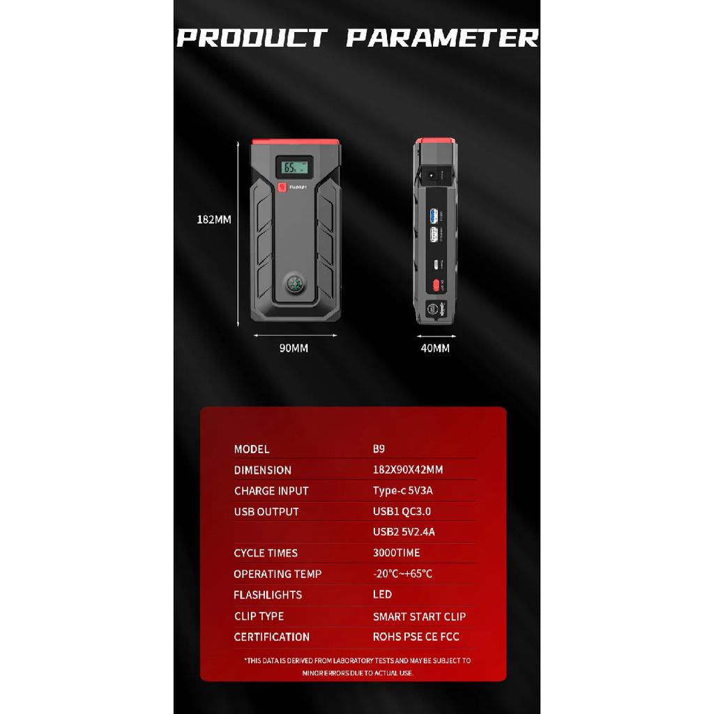 12V 2000A Car Jump Starter 1600A 1200A 1000A 800A Portable Emergency Battery Booster LED Flashlight Power Bank Car Quick Starter