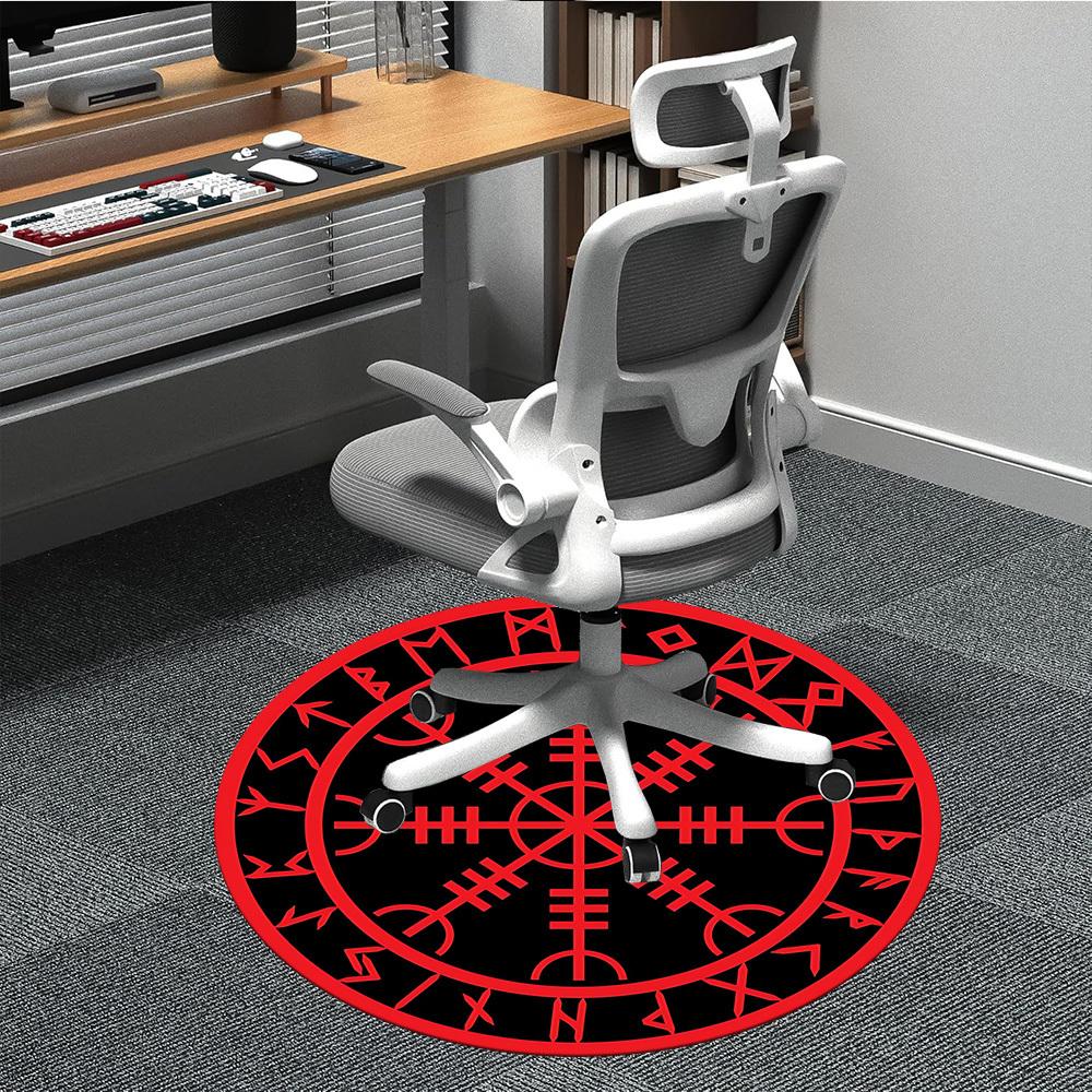 1pc Viking Compass Office Round Area Rug, Under Office Chairs Bedroom Living Room Home Decor, Room Deco, Available In Various Sizes