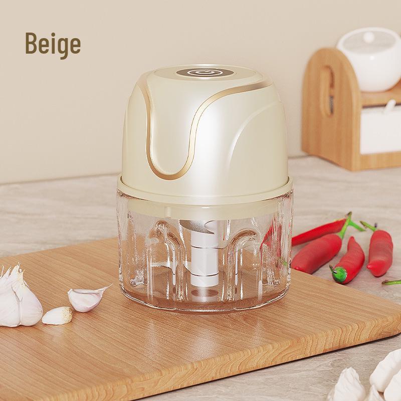 Compact Wireless Electric Garlic and Meat Grinder - Baby Food Maker & Multifunctional Food Processor