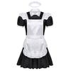 Costum Cosplay Sissy Maid pentru bărbați, rochie cu șorț și bentiță
