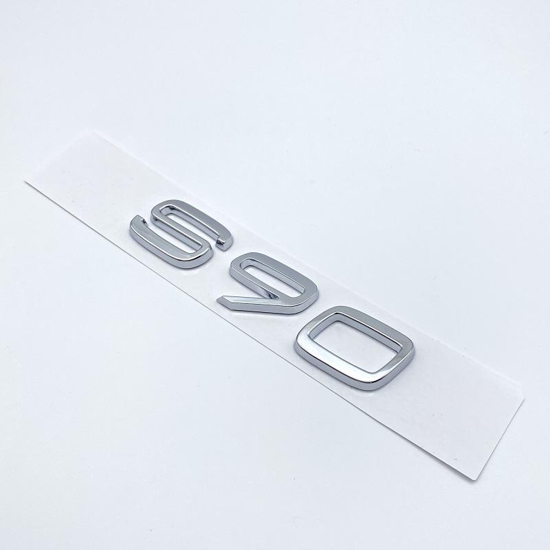 BEM4  T4 T5 T6 T8 B5 B6 AWD Chrome Black Letters Emblem Badge Sticker For Volvo S90 Series Car Trunk Tail Logo Accessories