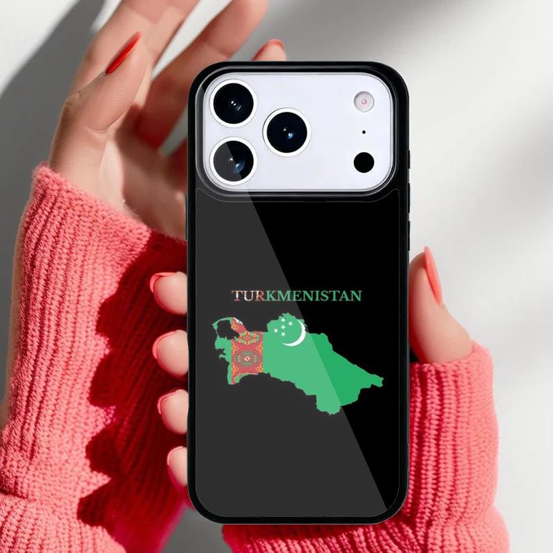 Turkmenistan Flag Soft Phone Case for iPhone 17 Air 16e 15 14 13 Pro Max Back Cover for 12 11 Pro Coque