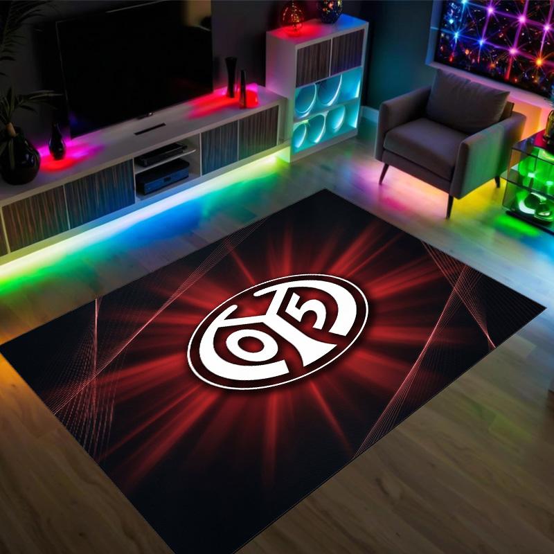 Tappeto in velluto di cristallo design FC Mainz Accogliente Non?Tappeto Stampato Antiscivolo per Camera da Letto Soggiorno Ingresso