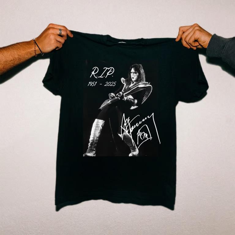 RIP Ace Frehley Cotton Black All Size Unisex Shirt US1647 Unisex T-Shirt L