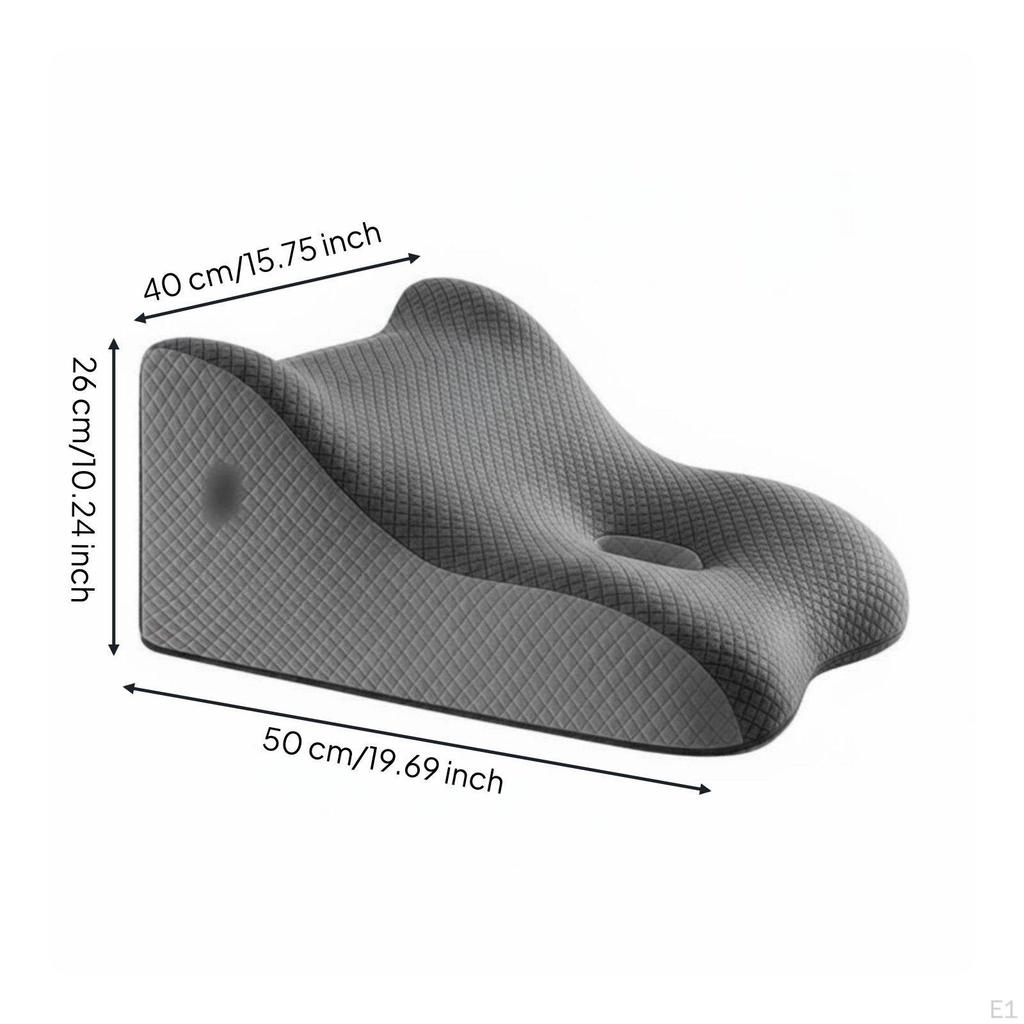 Contoured Back Support Cushion Versatile Ergonomic Bed Wedge Elevated Sleeping Pillow for Women,