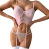 European and American Embroidered Push-up Lingerie Set - Pink, Underwire, Sexy, Comfortable, Tempting