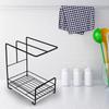 Durable Wall-mounted Kitchen Cloth Rack Punch Free Easy Clean Bathroom Shelf Waterproof Drainer Shelf