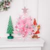 40cm Mini Tabletop Christmas Tree PVC Christmas Tree with Hanging Ornaments for DIY Christmas Decoration