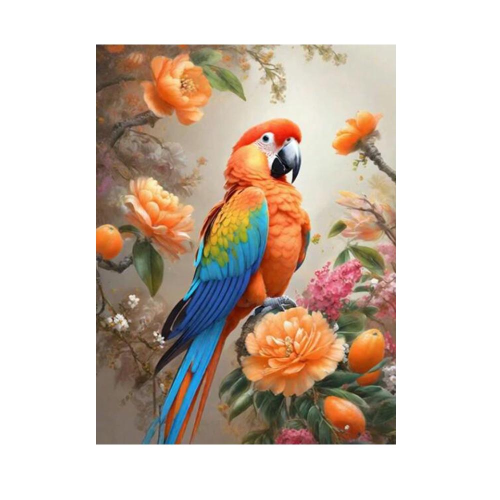 Papageien und Blumen Bild Vollbohrer 5D Diamant Malerei Mosaik Stickerei DIY Kreuzstich für Home Dekorationen J3617