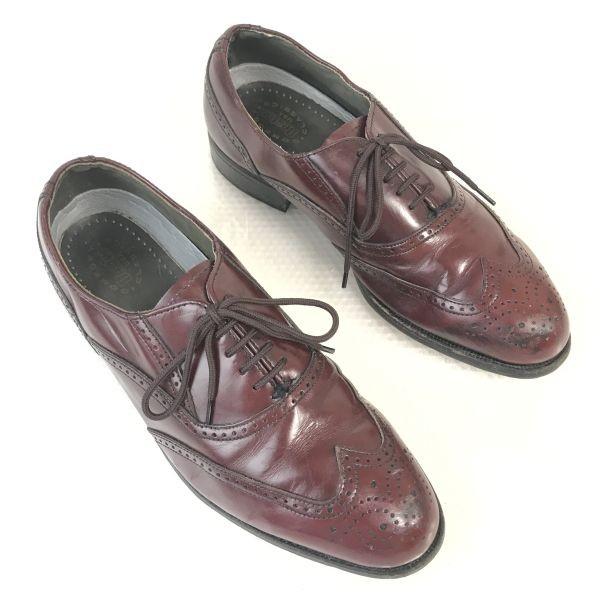 80er-90er Dexter Full Brogue Wingtip Businessschuhe 25,5-26cm Rotbraun(GEBRAUCHT)