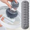 5Pcs Press Type Dish Cleaning Brush Creative Soap Dispensing Dishwashing Tool  Kitchen Accessories