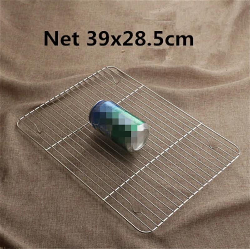 Baking tray With Wire Rack 304 Stainless Steel cake Baking BBQ Pan Tray plate Oven brownie Rack Cooking Roasting Grilling Tool