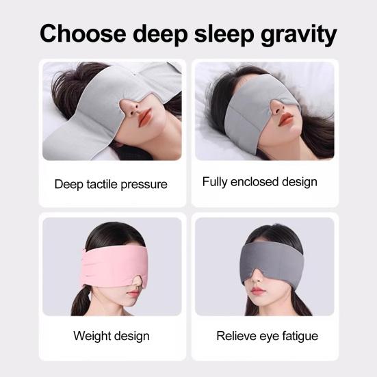 Sleep Mask for Deep Sleep Pressure-Activated Blackout Eye Cover Portable Reversible Cooling Warming Eye Mask for Travel Nap Office