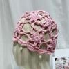 Bohemian Style Crochet Flower Knitted Hat Handmade Woven Cap Casual Hollowed Out Beanie Cap  Summer