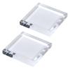 Uccellino Acrylic Base, Set of 2, Display, Acrylic Block, Stand, Clear, Photography, Pedestal, Display (Diamond Cut)