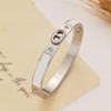 18K Gold-Plated Stainless Steel Pig Nose Bracelet with Zirconium Detailing